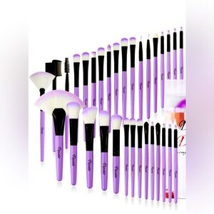 32 PCs Dense Fan Blending Highlighter Powder Mascara Brush with No-shed Brush